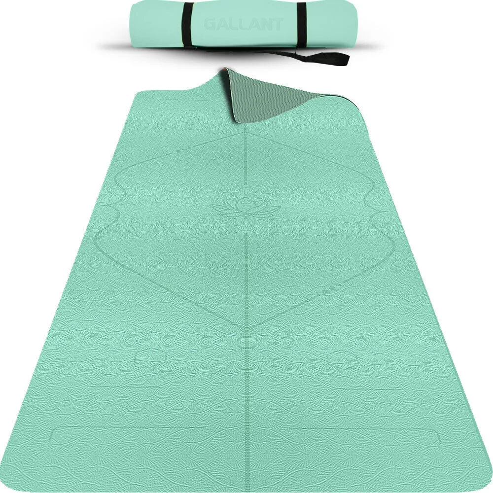 TPE Non-Slip Yoga Mat with Carry Straps