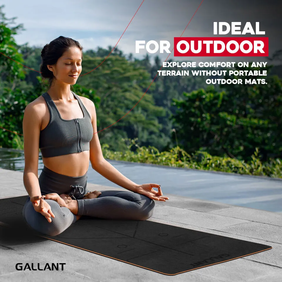 TPE Non-Slip Yoga Mat with Carry Straps