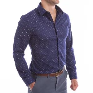 Ultimate Dress Shirt (Navy Polk-a-Dot) (Wholesale)