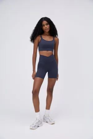 Ultimate Wrap Over Crop Shorts - Midnight Blue