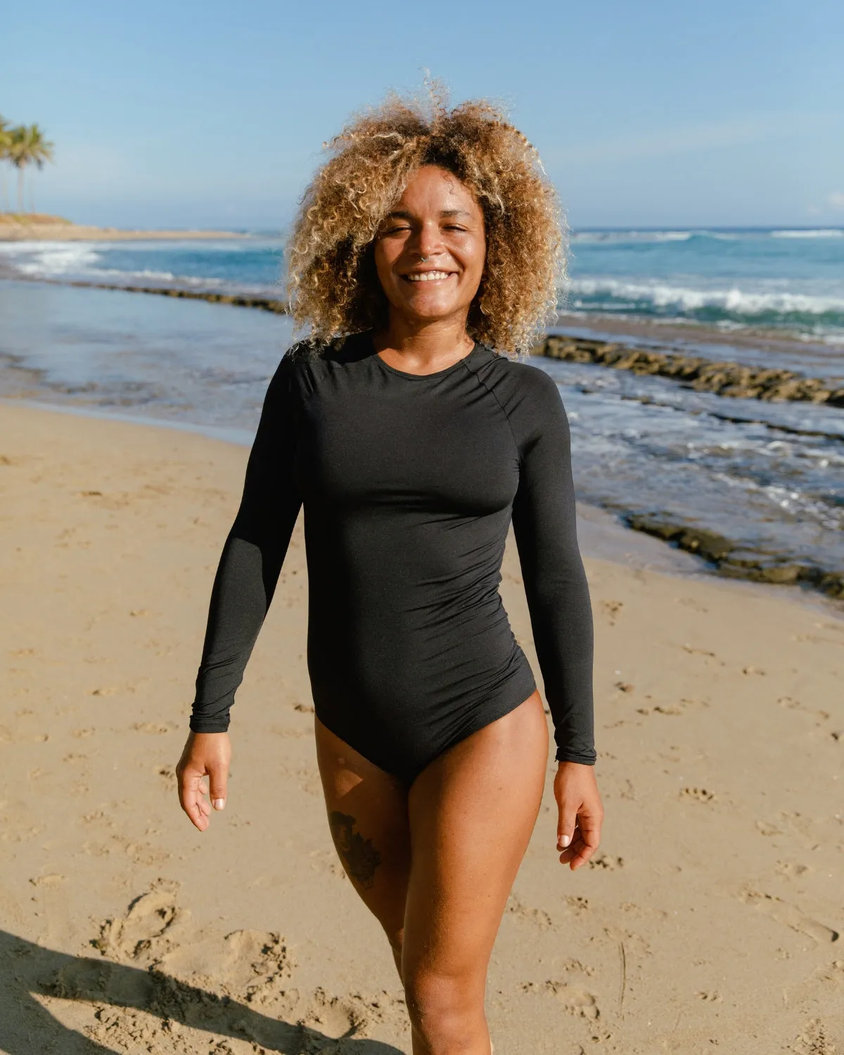 Water Warrior One-piece Swimsuit - Volcanic Black / Shale Green