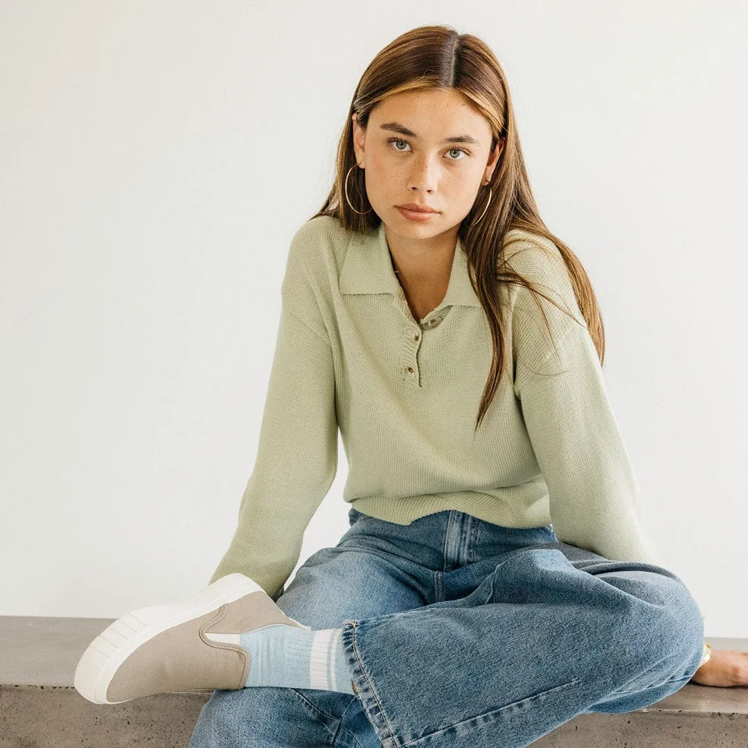 Womens - Fairfax Lug Slip On Platform - Stone
