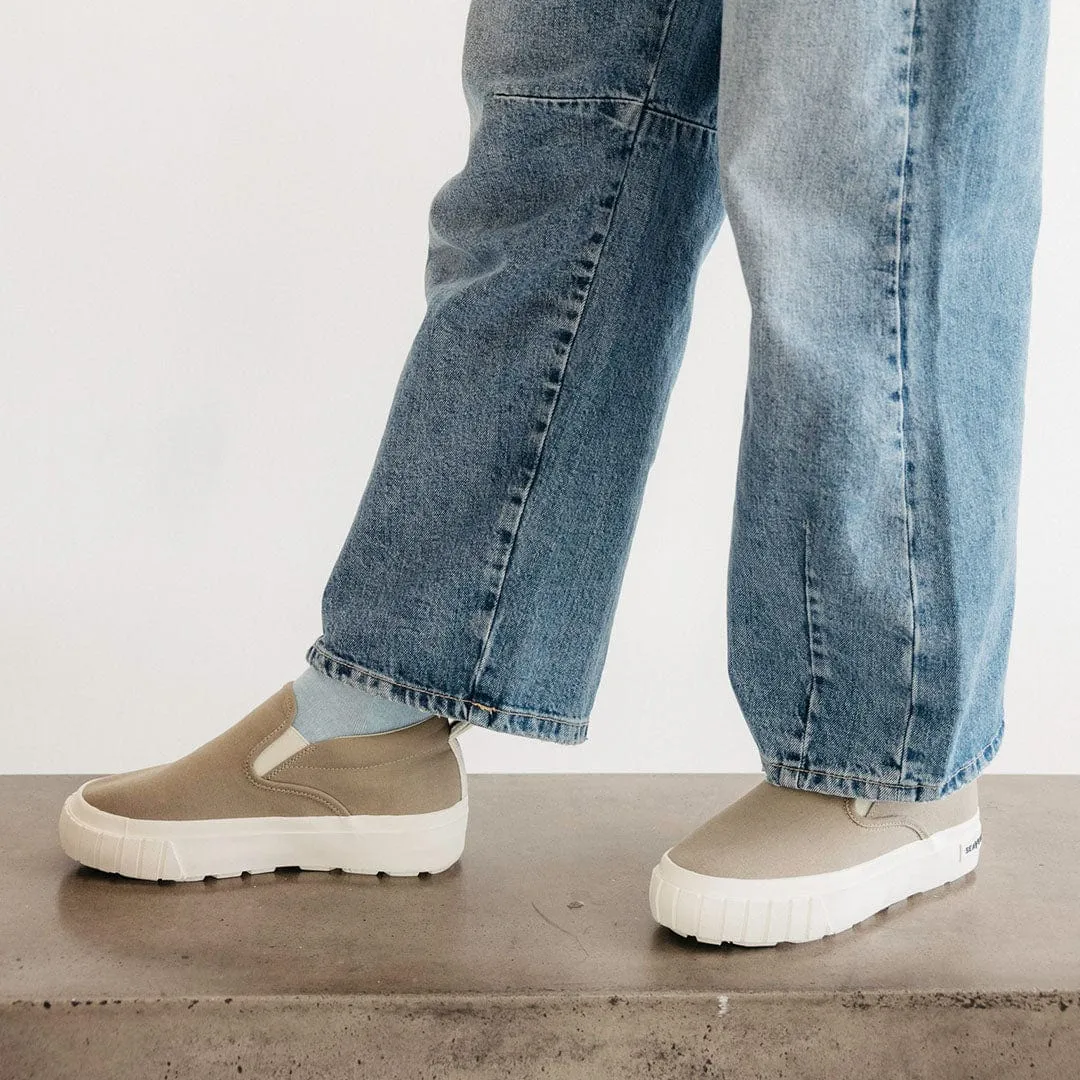 Womens - Fairfax Lug Slip On Platform - Stone