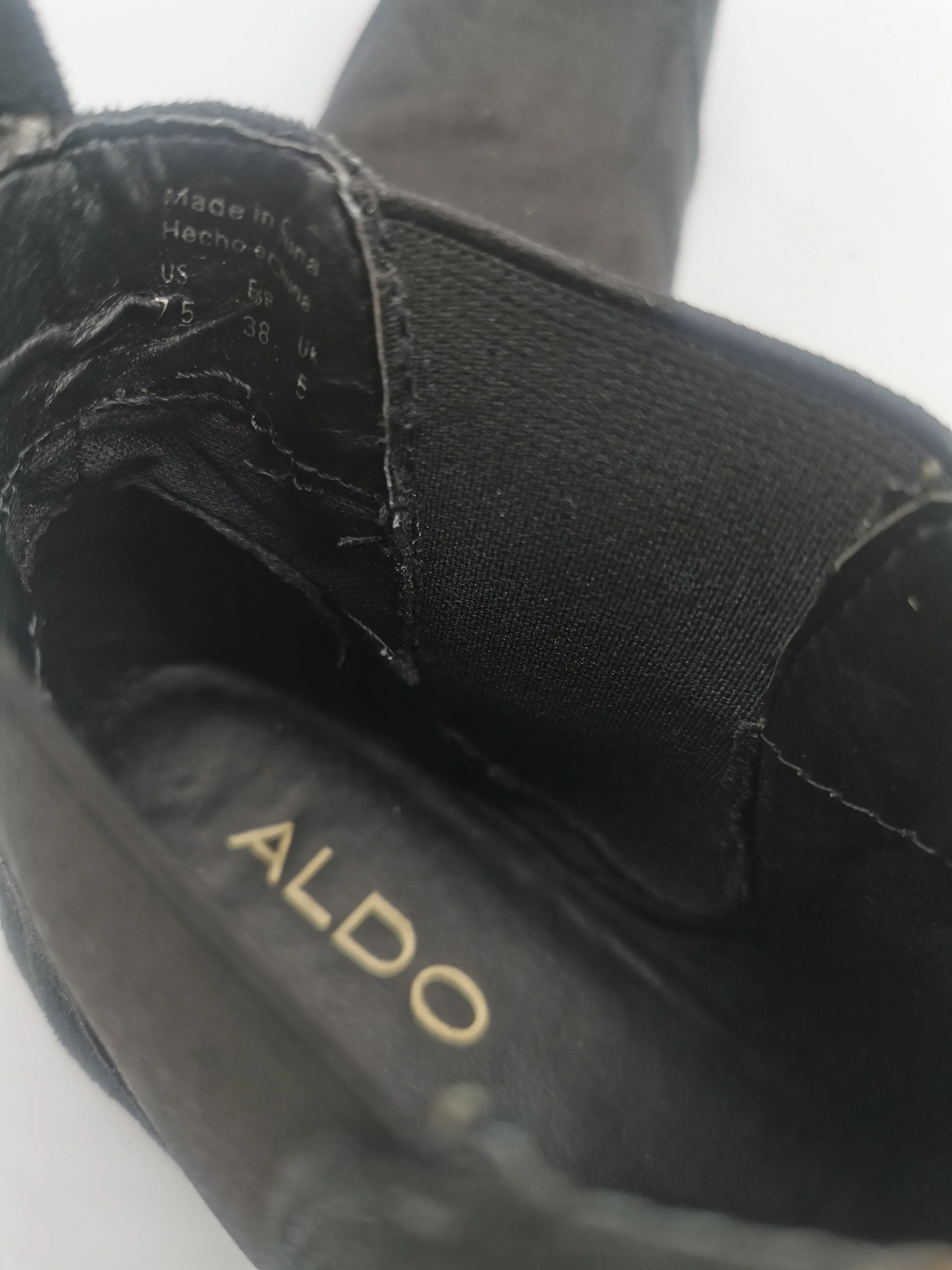 WOMENS SIZE 7.5 - ALDO, Black Slip-on Ankle Booties VGUC B21 