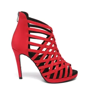 Women's Suede Cross-Strap Dance Boots