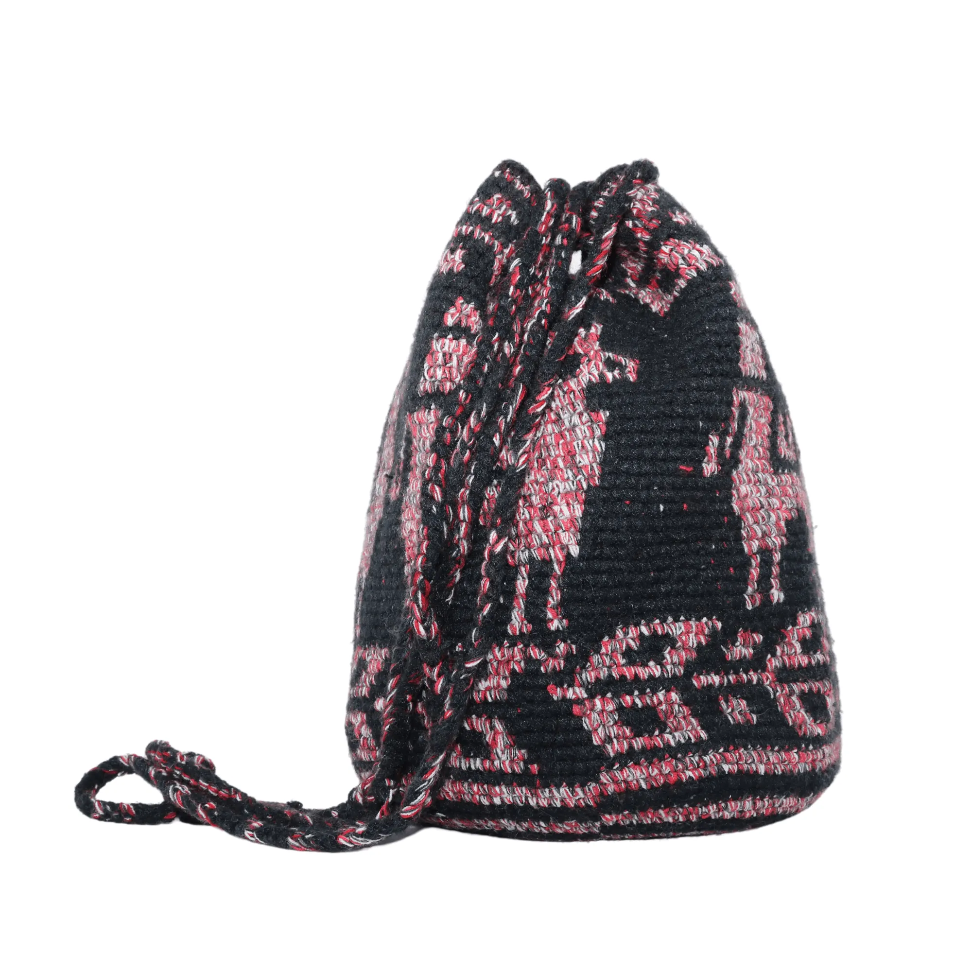 Women’s Tote Bag with Black and Red Alpaca Design