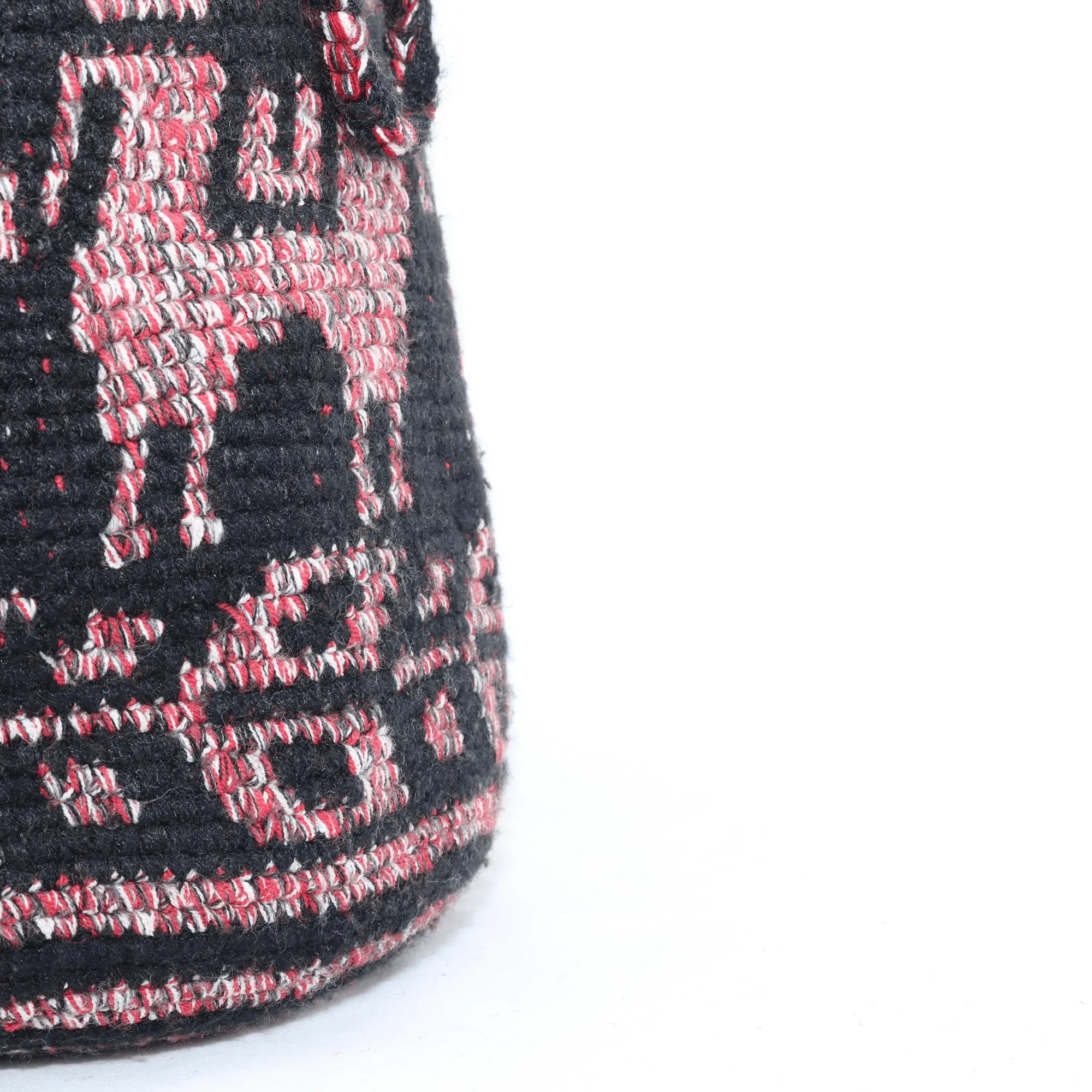 Women’s Tote Bag with Black and Red Alpaca Design