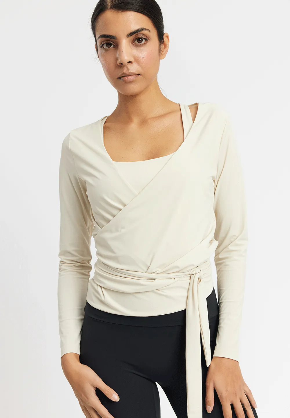 Wrap Tee Valencia - summer sand