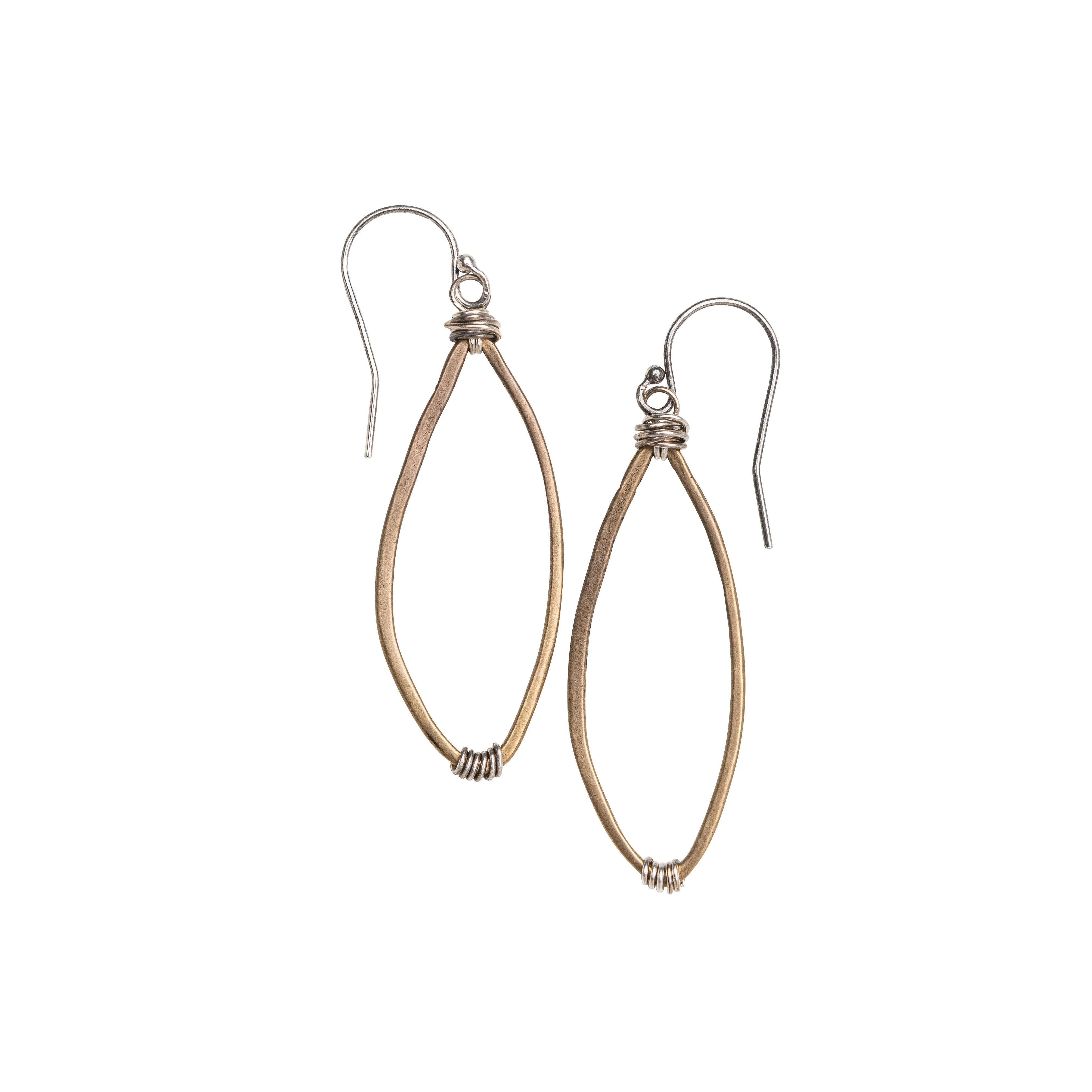 Yellow Bronze Petite Dahlia Earrings