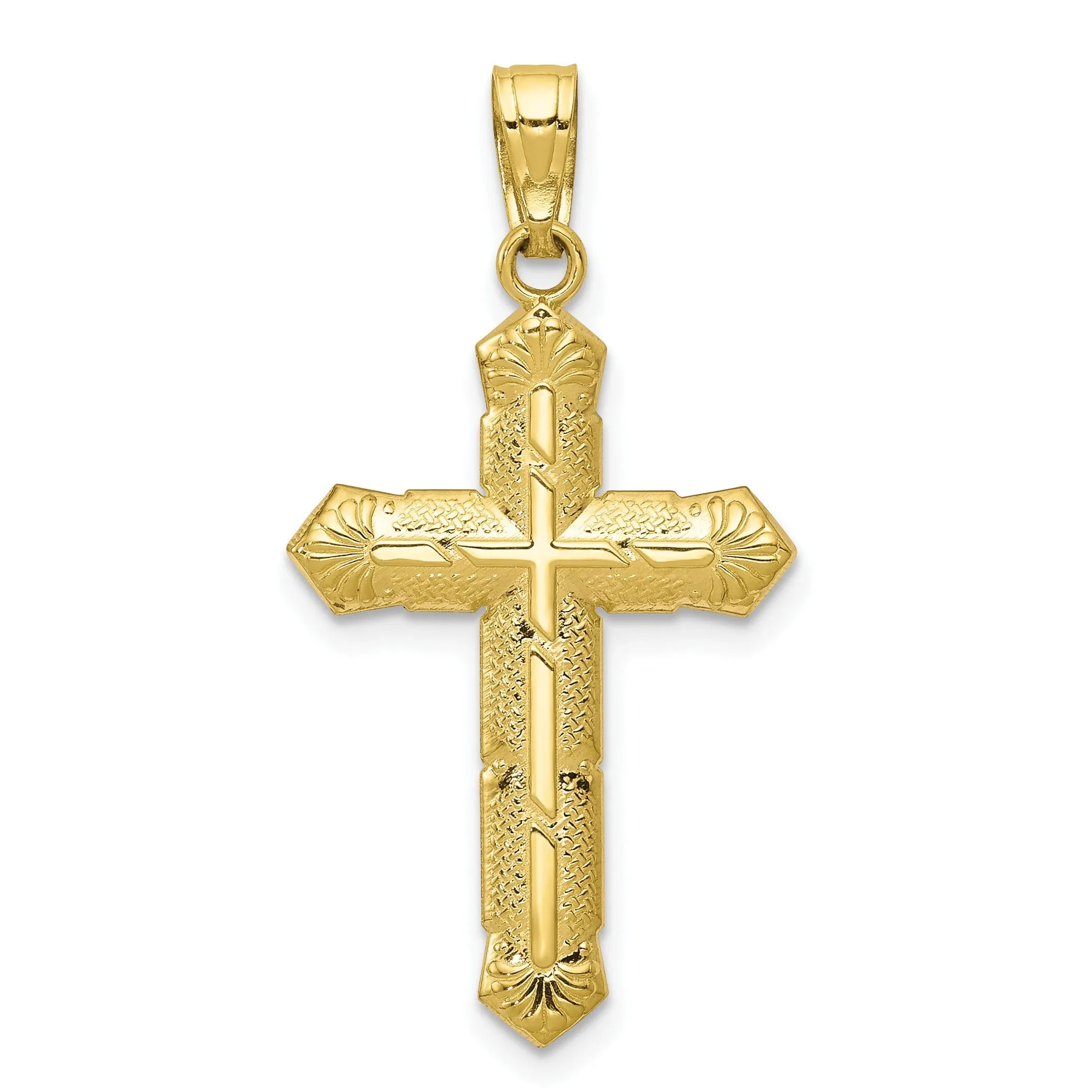 Yellow Gold Polished Passion Cross Pendant