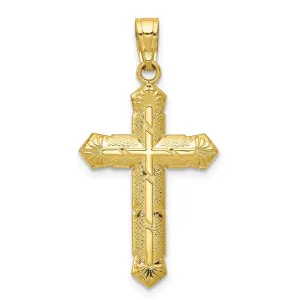 Yellow Gold Polished Passion Cross Pendant