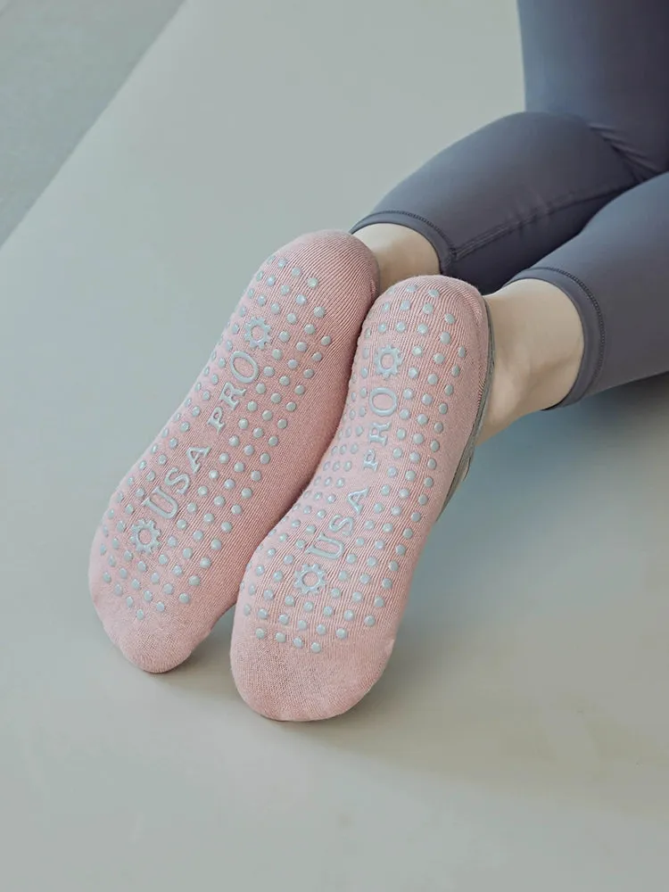 Yoga Socks Non-Slip Thin Cotton Socks for Workout and Dance Indoor Pilates Sports