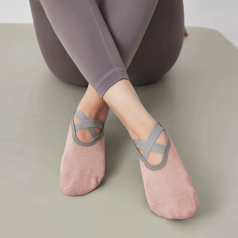 Yoga Socks Non-Slip Thin Cotton Socks for Workout and Dance Indoor Pilates Sports