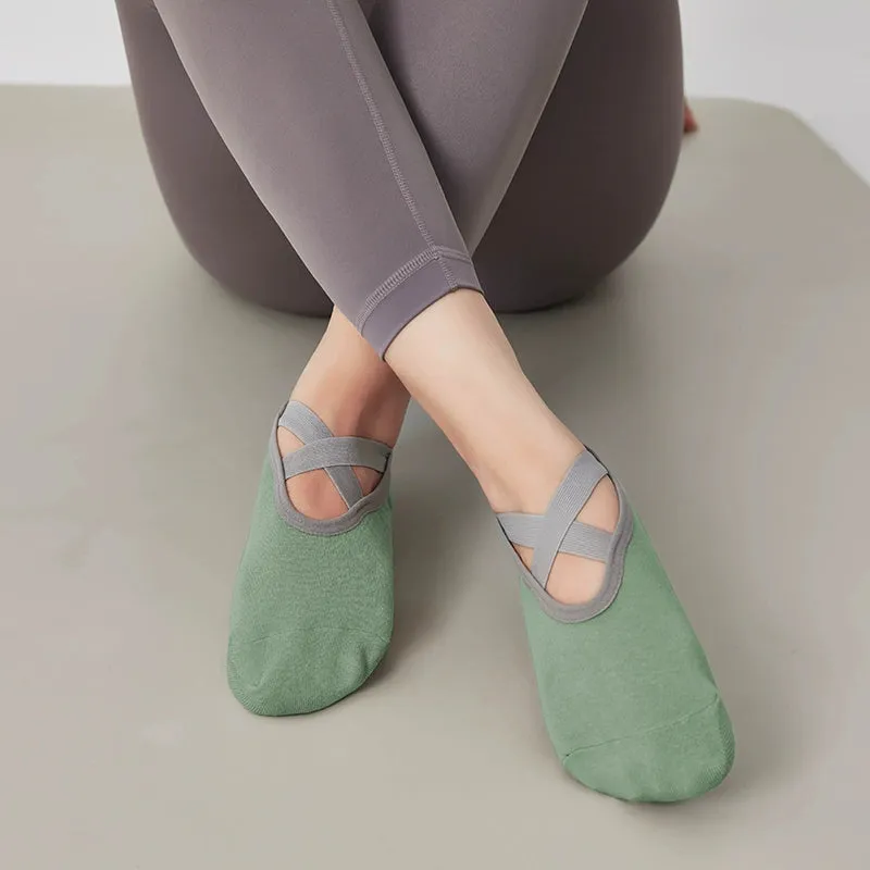 Yoga Socks Non-Slip Thin Cotton Socks for Workout and Dance Indoor Pilates Sports