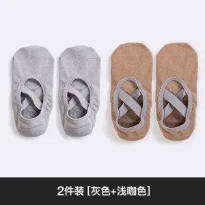Yoga Socks Non-Slip Thin Cotton Socks for Workout and Dance Indoor Pilates Sports