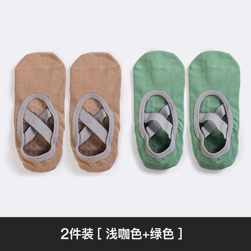 Yoga Socks Non-Slip Thin Cotton Socks for Workout and Dance Indoor Pilates Sports