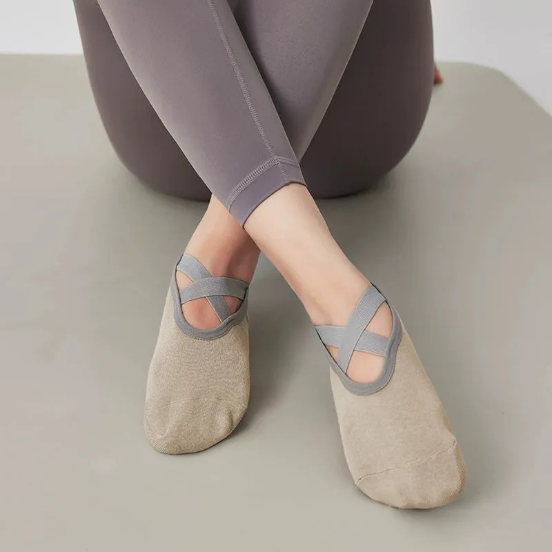 Yoga Socks Non-Slip Thin Cotton Socks for Workout and Dance Indoor Pilates Sports