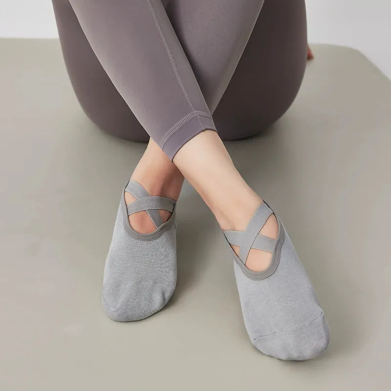 Yoga Socks Non-Slip Thin Cotton Socks for Workout and Dance Indoor Pilates Sports