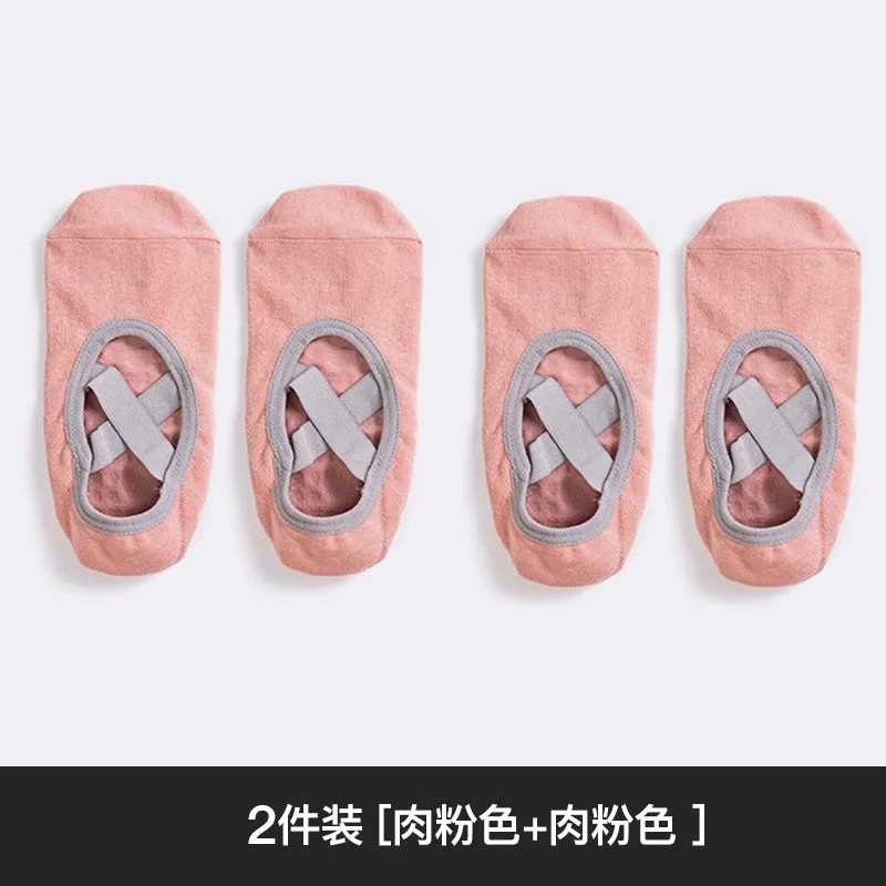 Yoga Socks Non-Slip Thin Cotton Socks for Workout and Dance Indoor Pilates Sports