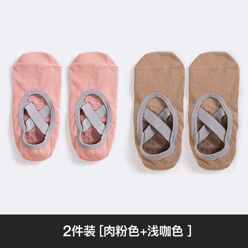 Yoga Socks Non-Slip Thin Cotton Socks for Workout and Dance Indoor Pilates Sports