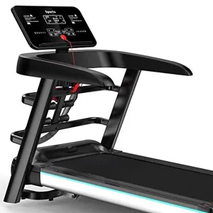 Zzfni Treadmill Multifunctional Household Electric Treadmill, Small Fitness Equipment, Mini Folding Treadmill, Bluetooth Speakers High-Definition LED Display Foldable Treadmill